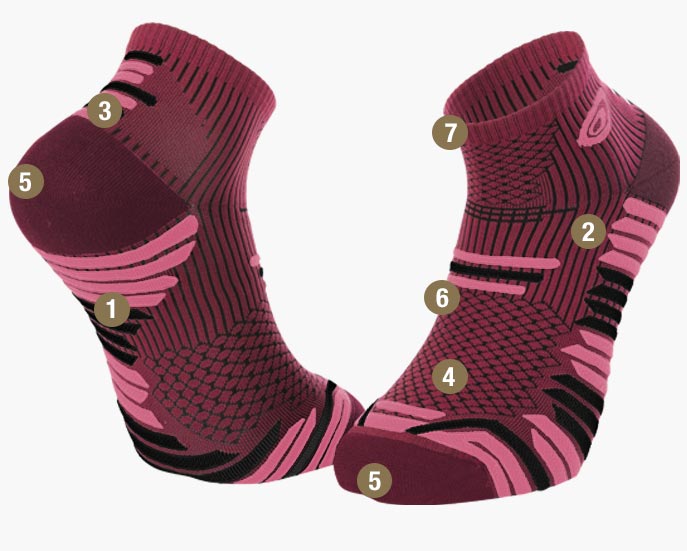 Socks Trail Elite bordeaux/black